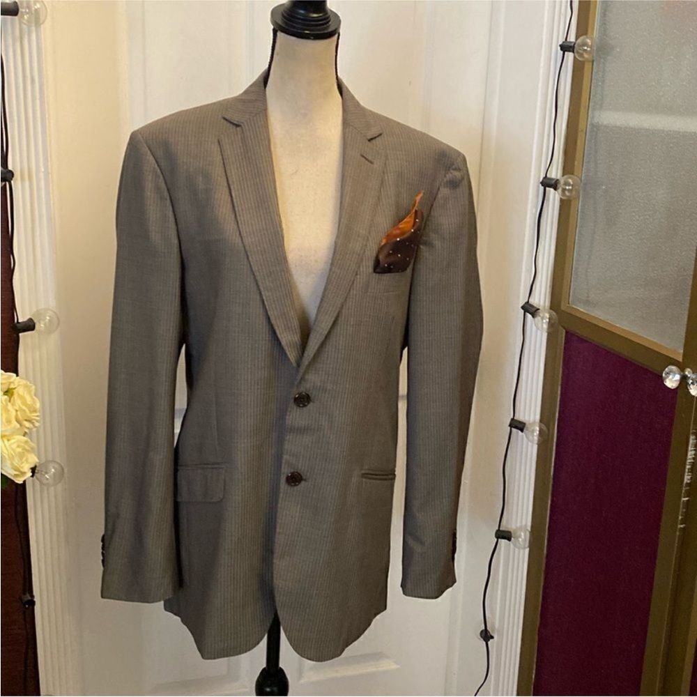 Ermenegildo Zegna 100% viscose Men's Gray Blazer, L